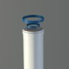 Tubo coaxial de aluminio 80/110 M/H Fig - 80/110x250 M/H